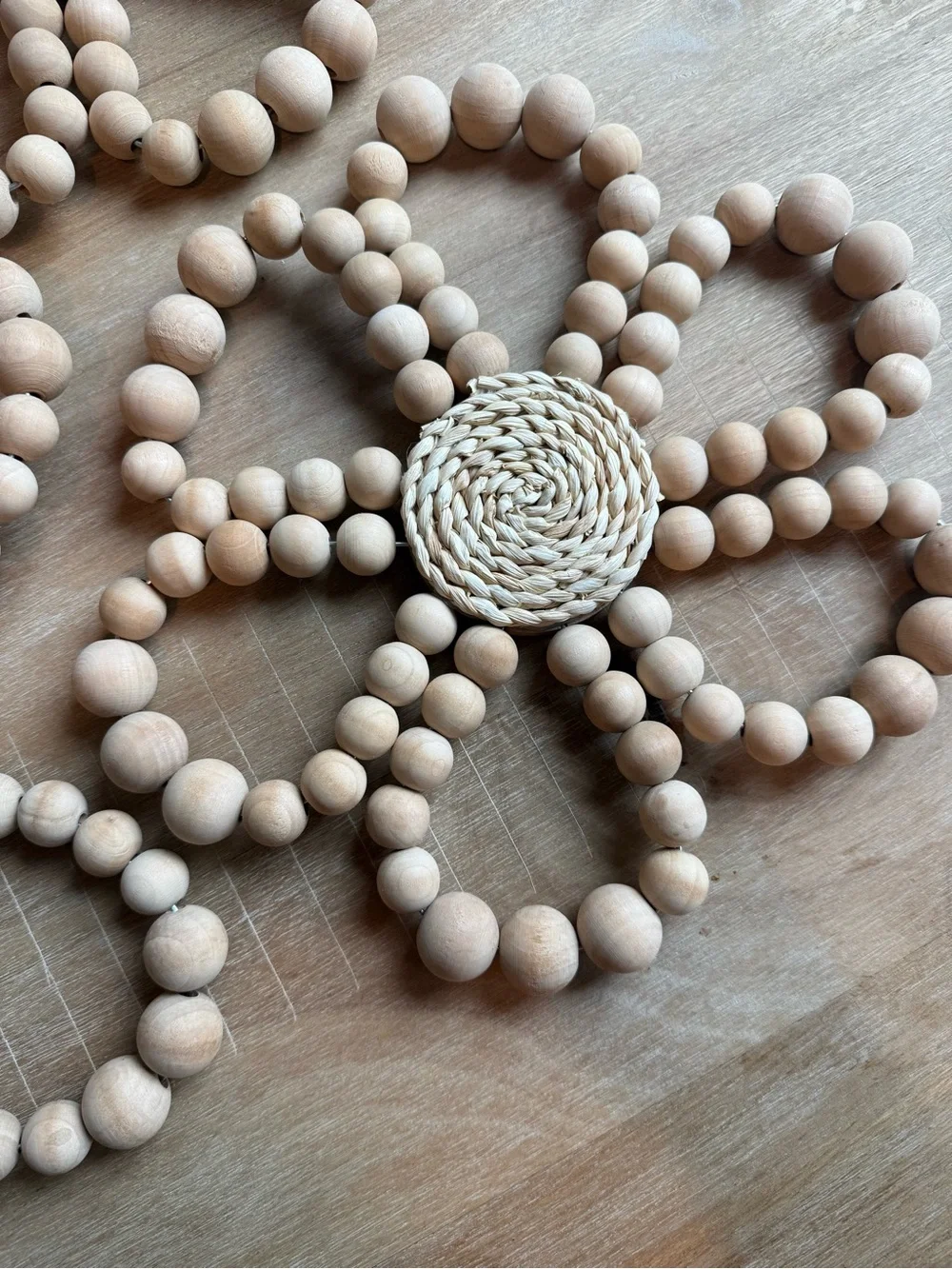Hobby Lobby Natural Wood Bead Flower Wall Decor